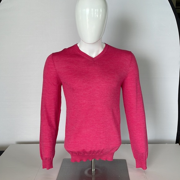 Hugo Boss Slim Fit Pink Sweater Size Large - Picture 3 of 14